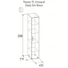 Шкаф для белья Монако 55