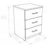 Тумба с 3-мя ящиками Атланта (белый)