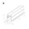 Магнитный встраиваемый шинопровод Arlight Mag-Track-4560-FDW-3000 (BK) 034680