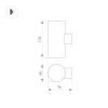 Уличный настенный светодиодный светильник Arlight LGD-Ray-Wall-Twin-R46-2X3W Warm3000 033306