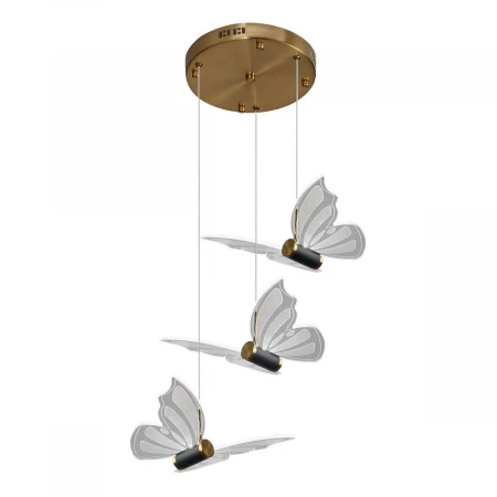 Подвесная светодиодная люстра Natali Kovaltseva Butterflies Led Lamps 81366 Gold