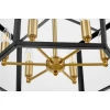 Подвесная люстра Lumina Deco Lorton LDP 1142-6 BK+MD