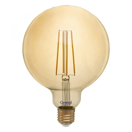 Лампа General GLDEN-G125S-10-230-E27-2700 Золотая