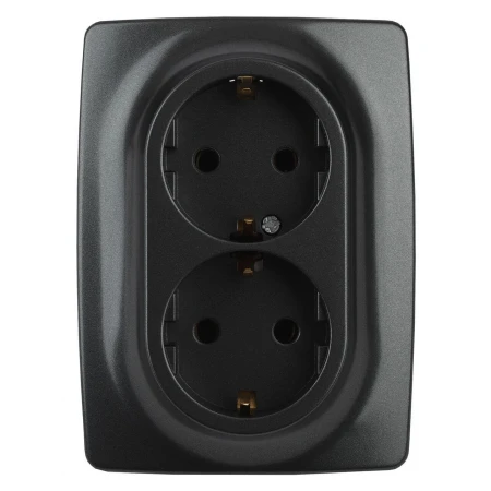 Розетка ЭРА 12 2x2P E Schuko со шторками 16A 250V 12-2108-05 Б0036446