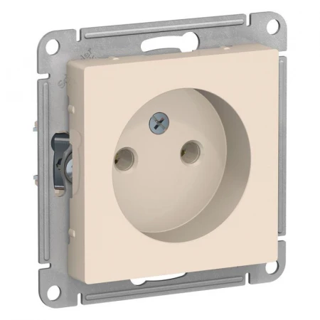 Розетка 2К Systeme Electric AtlasDesign 16A 250V бежевая ATN000241