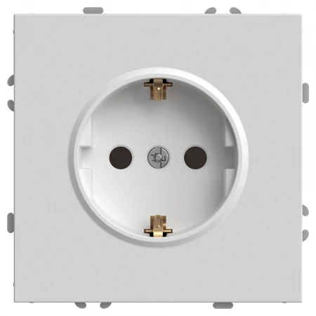 Розетка 2P+PE Stekker Эмили со шторками белый фарфор RST16-5110-01 49880