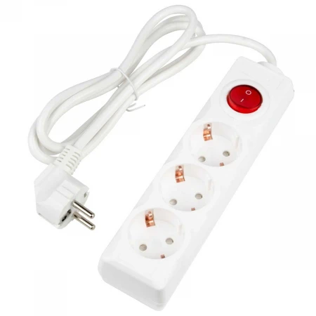 Удлинитель Uniel Ultra 3гн х 1,5м с/з S-GCU3-1,5B White UL-00010013