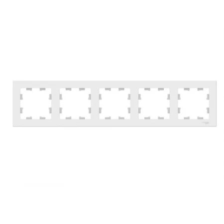 Рамка 5-постовая Systeme Electric AtlasDesign белая ATN000105