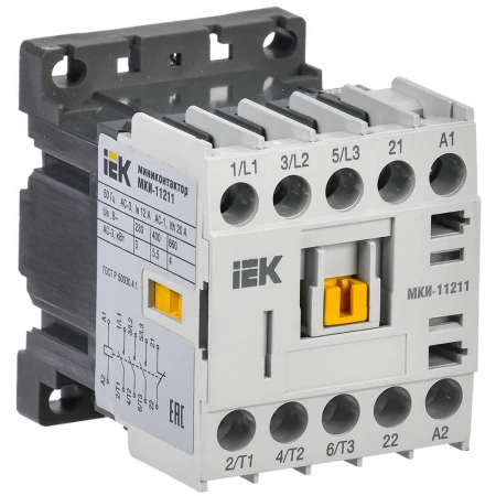 Миниконтактор МКИ-11211 12А 400В/АС3 1NC IEK KMM11-012-400-01