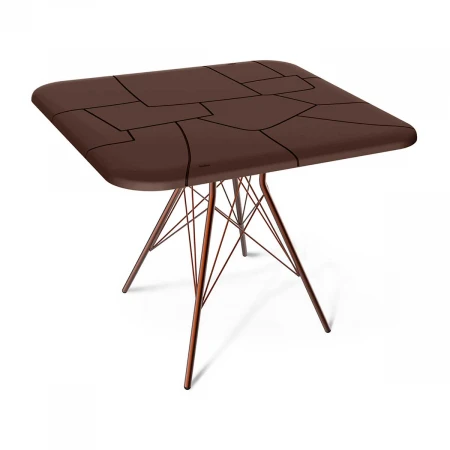 Кухонный стол Sheffilton SHT-TU2-1/TT30 83/83 медный мет./коричневый 9382301801