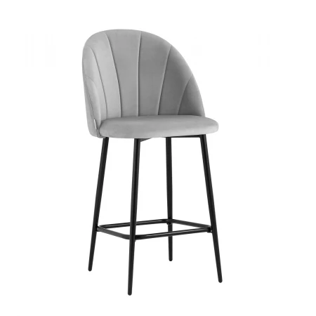 Полубарный стул Stool Group Логан велюр светло-серый AV 413-Cs-08(PP)