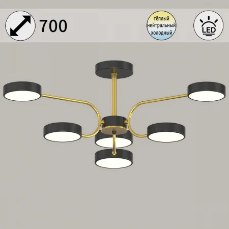 Светильник потолочный Reluce 03325-0.3-06 BK+COPPER