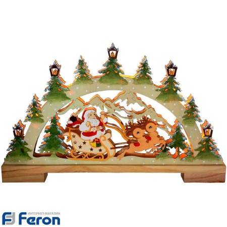 Световая фигура "санта в санях", lt085