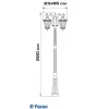Светильник садово-парковый, 2*60w 230v e27 ip44 черный, pl4038