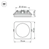 Встраиваемый светодиодный светильник Arlight LTD-96x96SOL-BK-10W Day White 022008