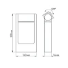 Уличный светодиодный светильник Arlight LGD-Path-Frame-Rotary-H300-6W Warm3000 020344(1)